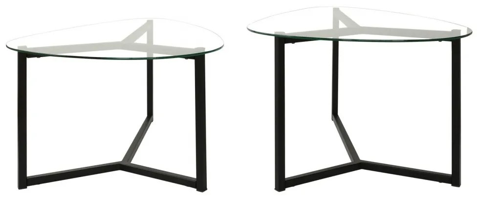 Set konferenčných stolíkov Bellisimo 82 cm čierny