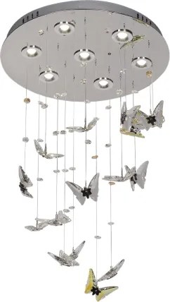 LED krištáľové stropné svietidlo MURU LED/24W/230V pr. 40 cm lesklý chróm + DO