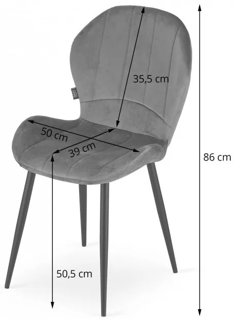 Set troch jedálenských stoličiek TERNI modré (čierne nohy) (3ks)