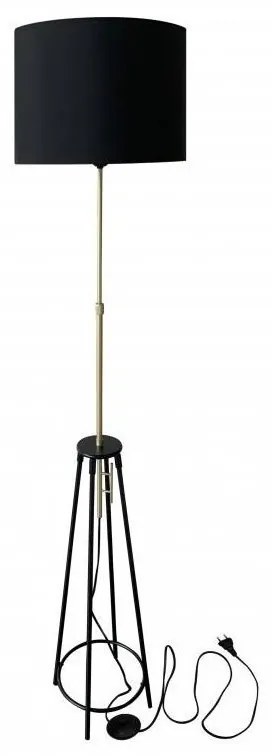 Stojacia lampa TEGOLA 1xE27/60W/230V čierna/zlatá