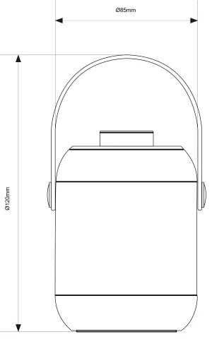 Brilliant - LED stmievateľná vonkajšia stolná lampa GEMMA LED/1,9W/5V IP44 biela