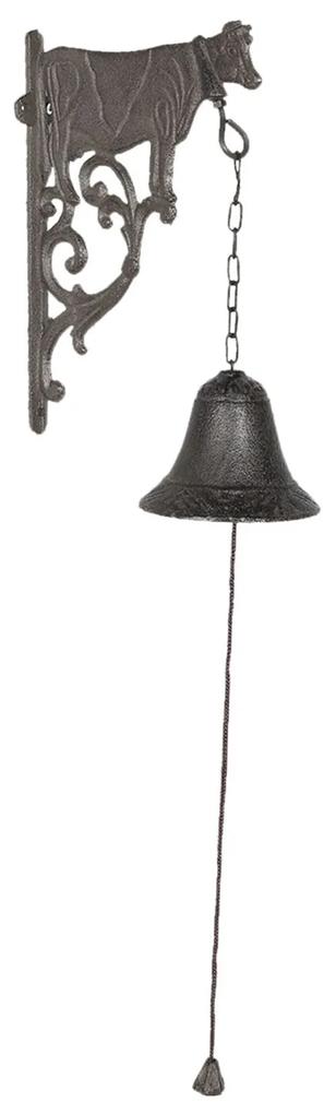 Liatinový zvonček s kravou Cow - 10 * 19 * 25 cm