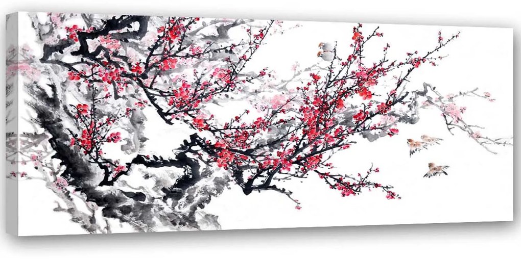 Gario Obraz na plátne Japonské čerešňové kvety Rozmery: 150 x 50 cm