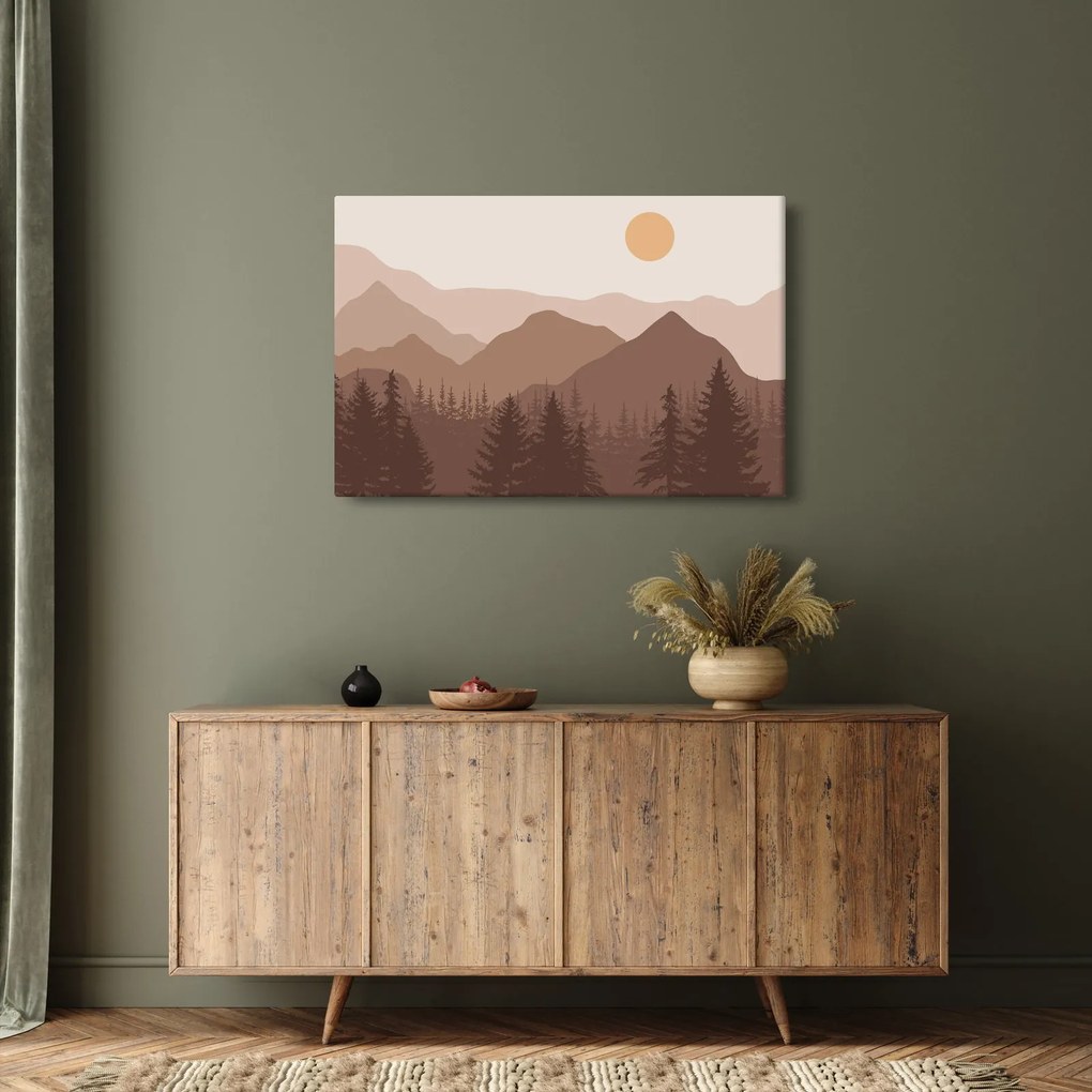 Obraz - Hnedé pohorie N⁰1 (90x60 cm)