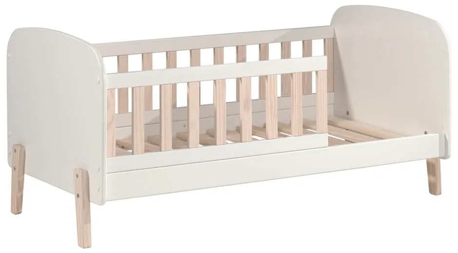 Biela detská posteľ Vipack Toddler, 70 x 140 cm