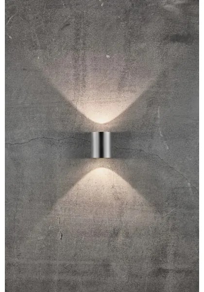 Nordlux - LED vonkajšie nástenné svietidlo CANTO 2xLED/6W/230V IP44 nerezová oceľ