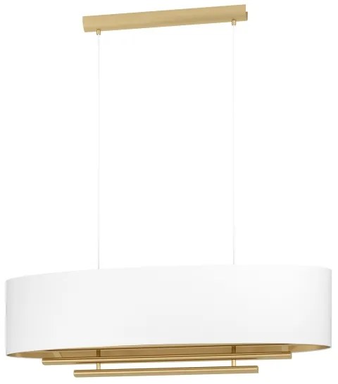 Eglo 390182 - Luster na lanku PINETARA 4xE27/40W/230V biela/zlatá