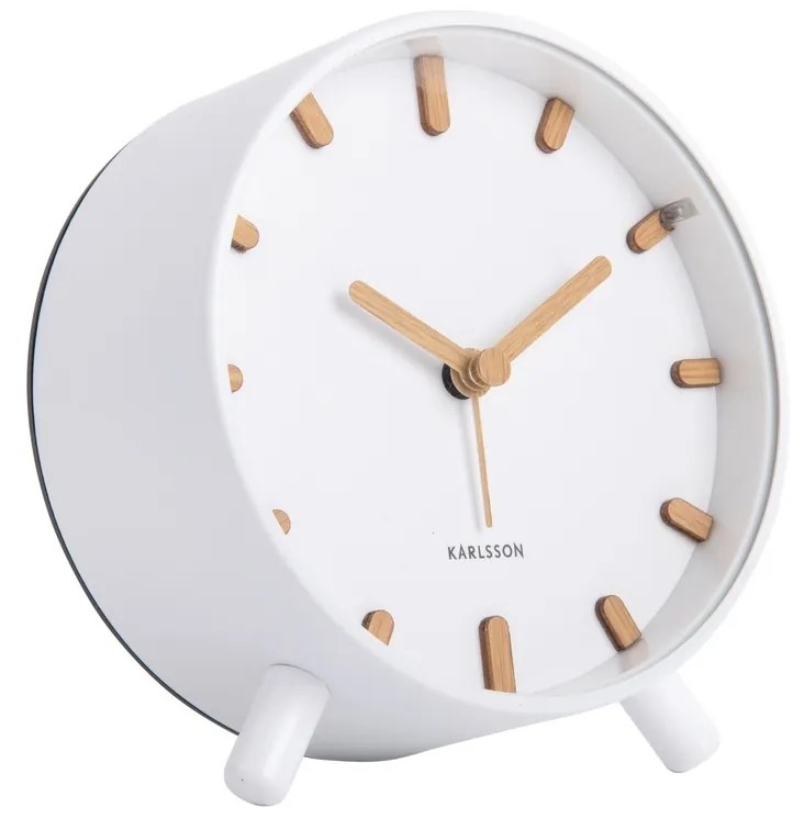 Karlsson 5943WH dizajnový budík 11 cm