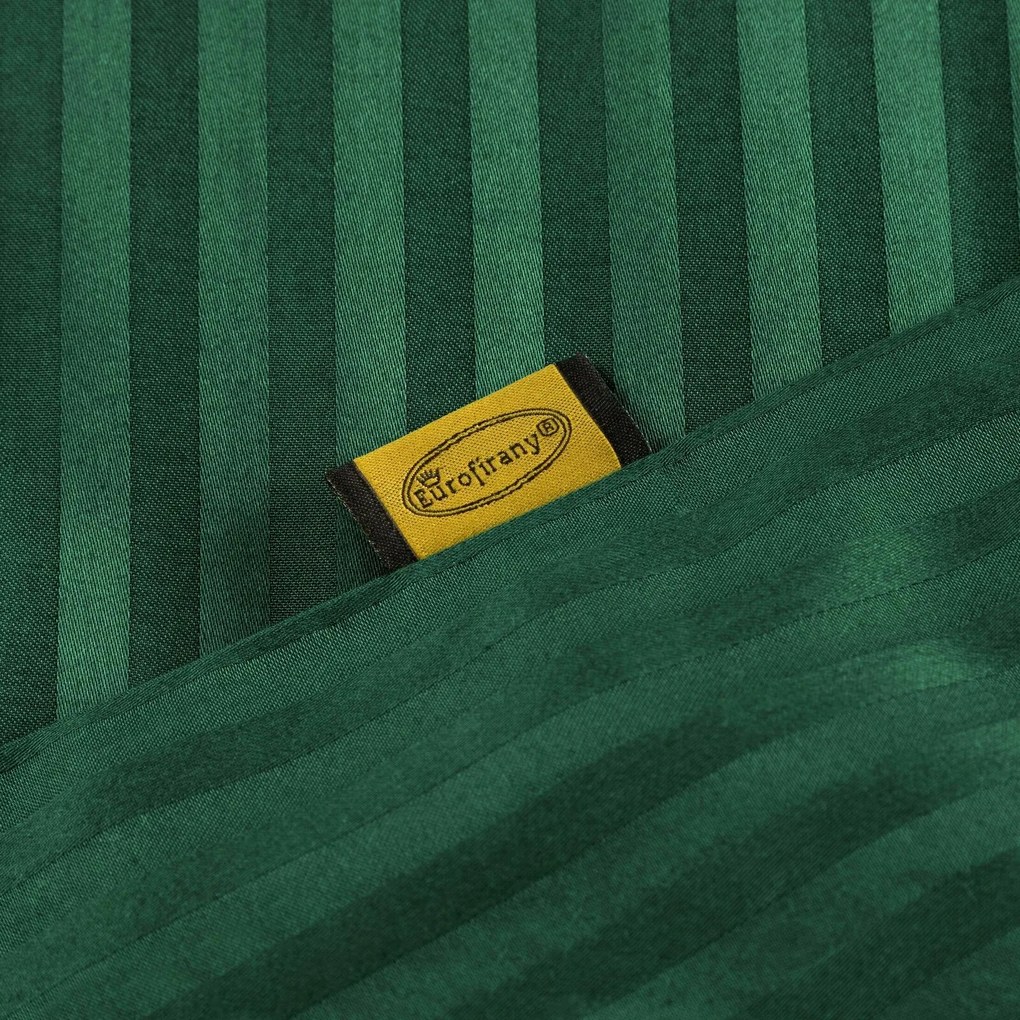 SATÉNOVÉ OBLIEČKY VERA 160X200 CM, 2 KS 70X80 CM TMAVOZELENÉ