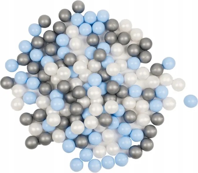 Suchý bazén pre deti menčestrový 90 x 30 + 200 loptičiek - svetlo šedá