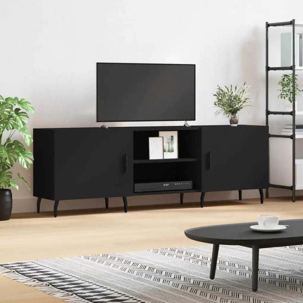 TV skrinka čierna 150x30x50 cm kompozitné drevo 829109