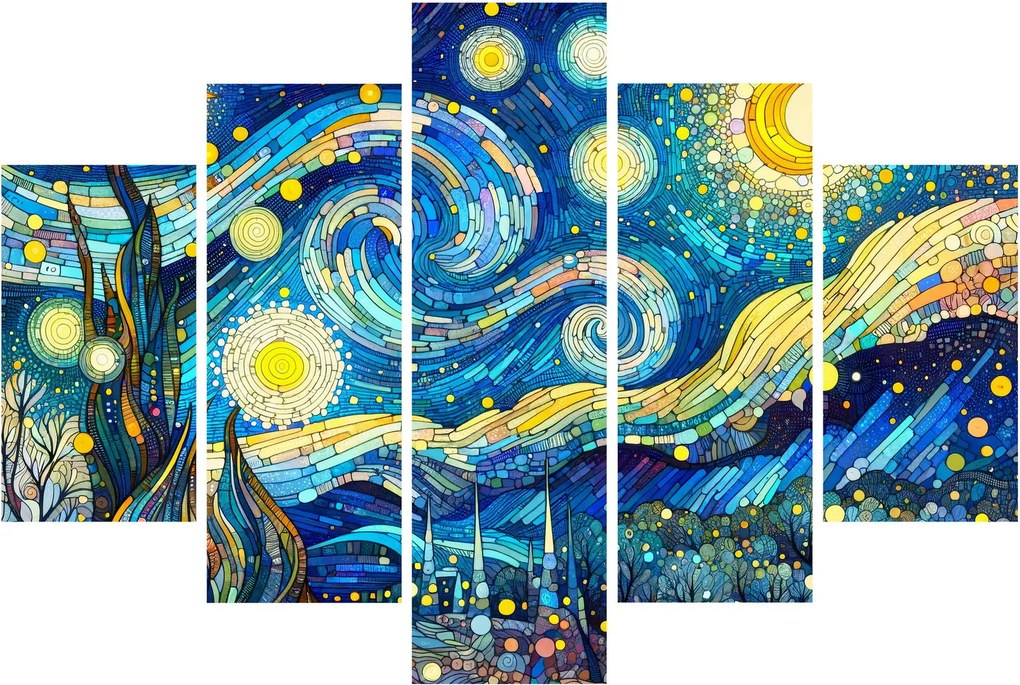 Obraz – Mozaika hviezdnej noci (150x105 cm)
