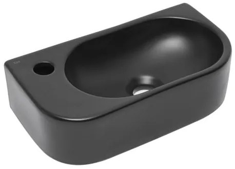 Umývadlo SAT Infinitio 40x21,5 cm černá mat bez prepadu SATINF4021LBKM