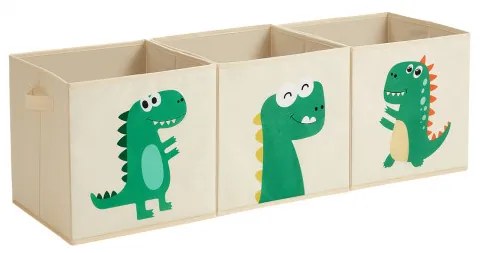 Detské stohovateľné boxy na hračky RFB704W03 (3 ks)