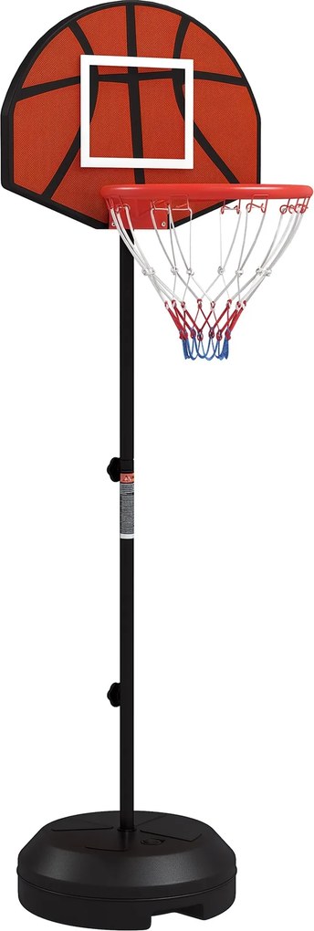 SPORTNOW Basketbalový koš s magnetickou terčovou doskou a šípkami, nastaviteľná výška 129-179 cm, plniteľný základ pre interiér, čierny | Aosom
