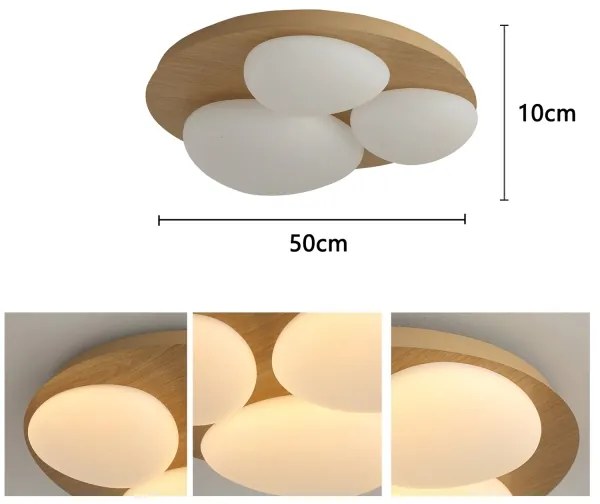 Brilagi - LED stropné svietidlo VISBY WOOD LED/36W/230V priemer 50 cm hnedé