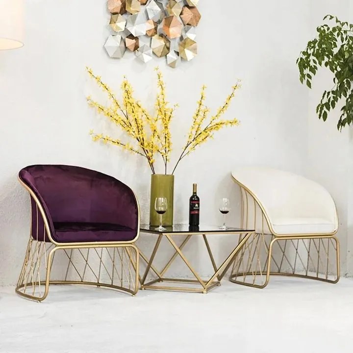 Tutumi Tutumi, sklenený konferenčný stolík Glamour 80x80x45 CS-14G, zlatá, KRZ-06585