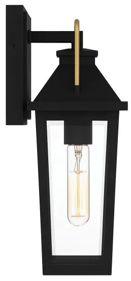 Quoizel QZ-BUCKLEY-S-MBK - Vonkajšie nástenné svietidlo S BUCKLEY 1xE27/40W/230V IP44