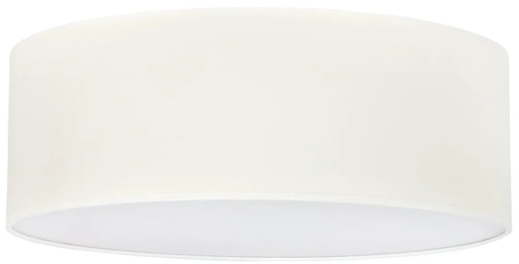 Stropné svietidlo Gaja, 1x krémové textilné tienidlo, (biele plexisklo), (fi 40cm)