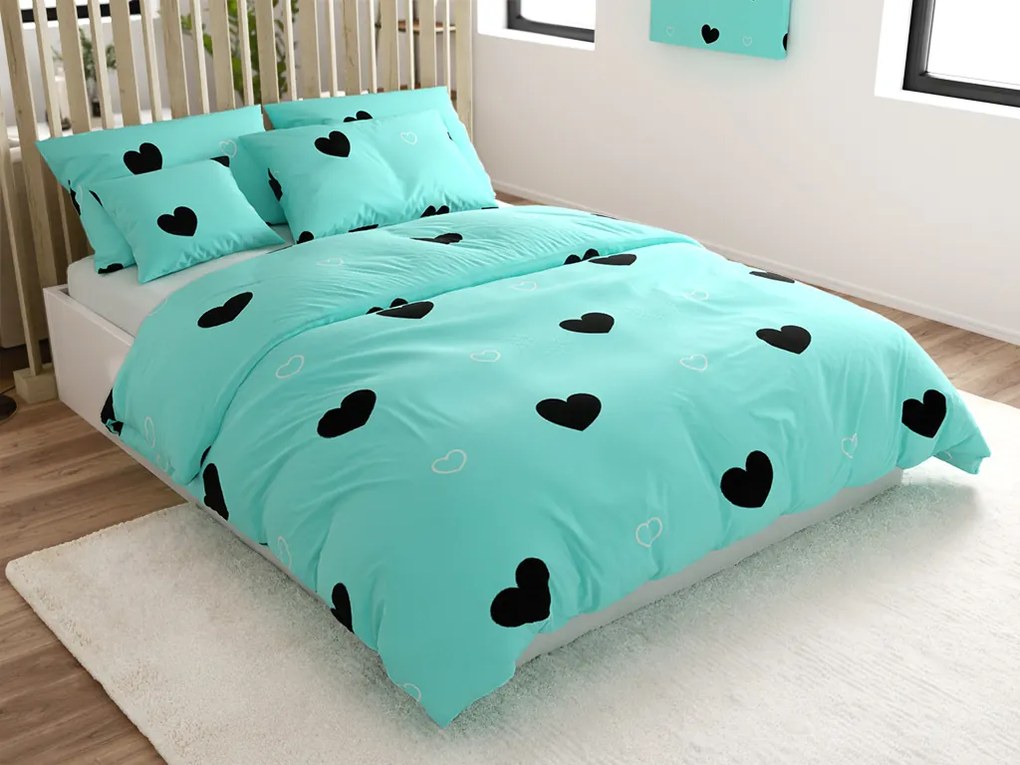 Obliečky z mikrovlákna CORAZON BLEND modré Rozmer obliečky: 70 x 90 cm | 140 x 200 cm