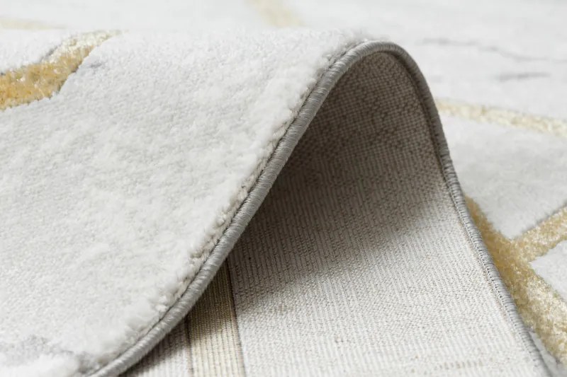 Dywany Łuszczów, Kusový koberec Emerald diamant 1019 cream and gold, 140x190, biela, kancelária