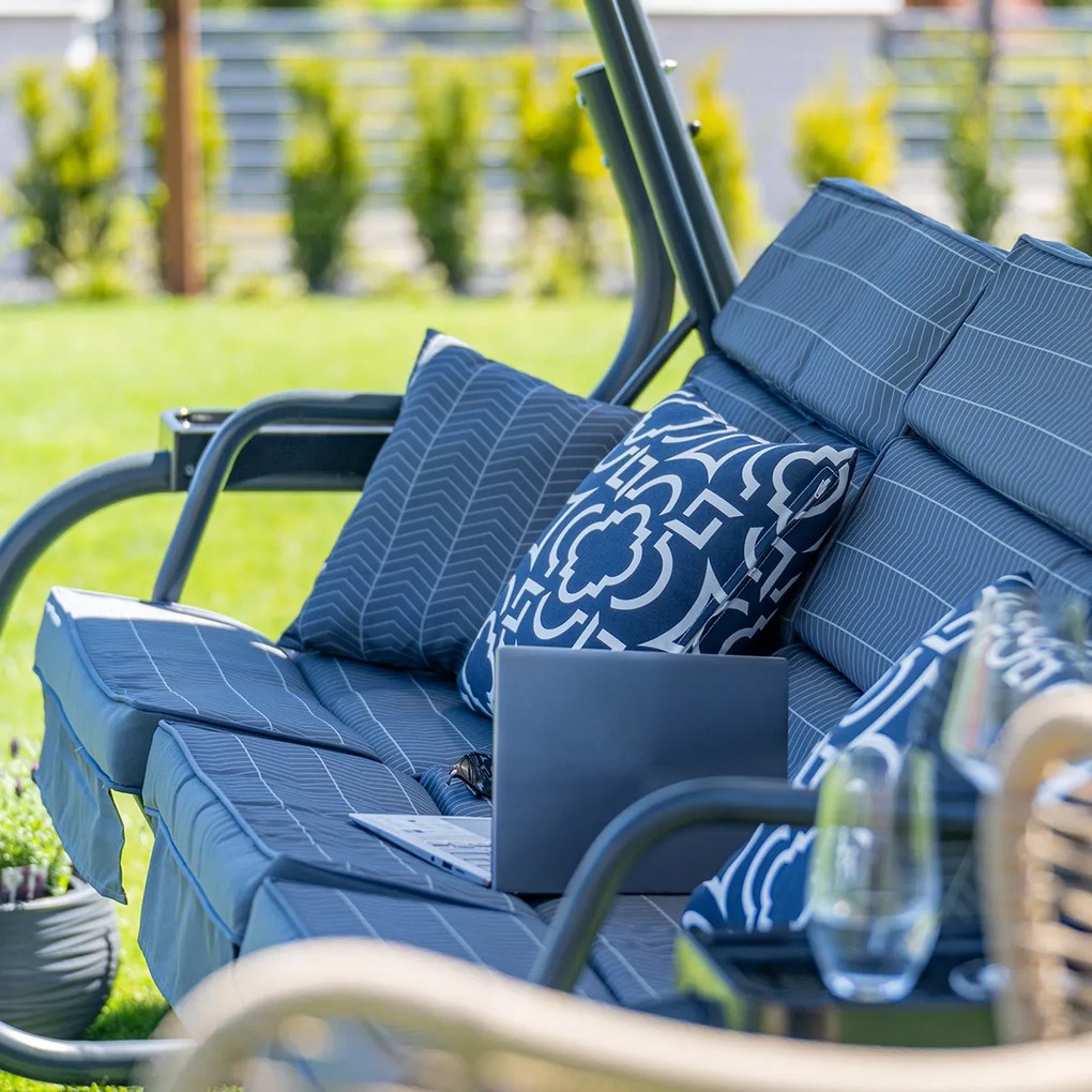 Záhradná hojdačka Igota - antracit / sivá