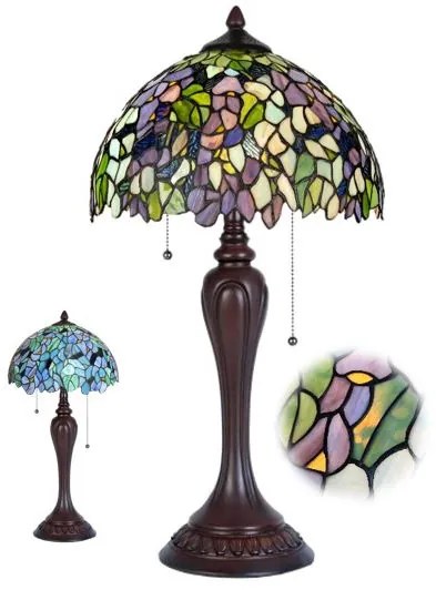 Lampa do obývačky Tiffany s retiazkami Ø36*60 AMAZONIT
