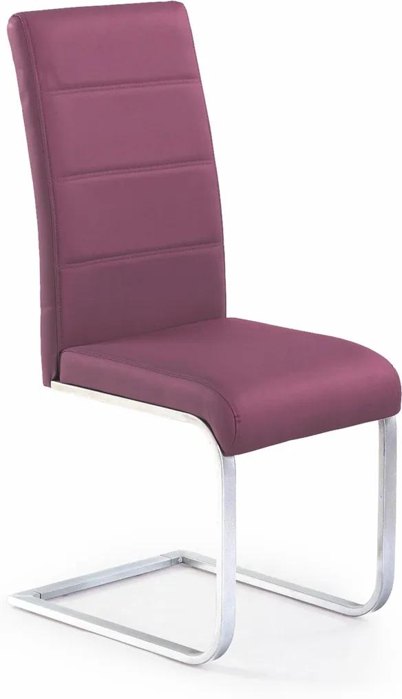 HALMAR K85 jedálenská stolička fialová / chróm