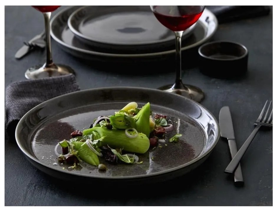 Tmavosivý kameninový tanier ø 27 cm Gastro Grey/Grey – Bitz