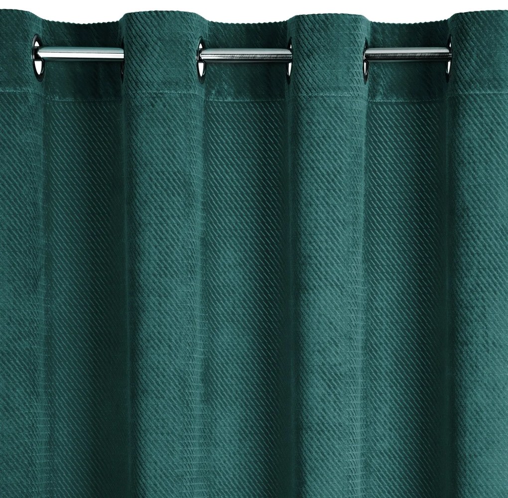 ZATEMŇOVACÍ ZÁVES NA KRÚŽKOCH ELIZA 140X250 CM TMAVOZELENÁ