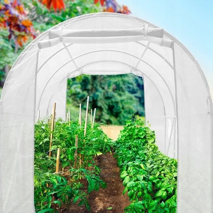 Záhradný fóliovník s rozmermi 2,5 x 4 m Biely