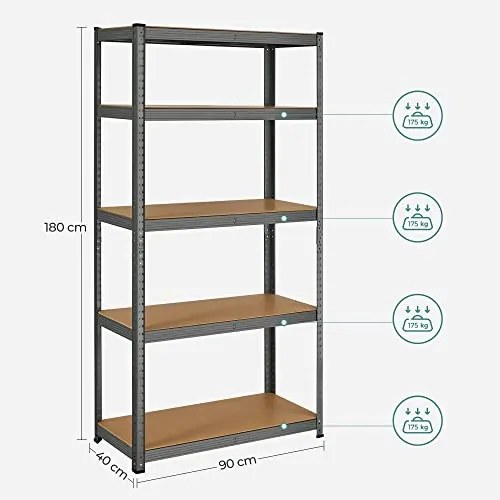 Regál 90x180x40 cm GLR040G01