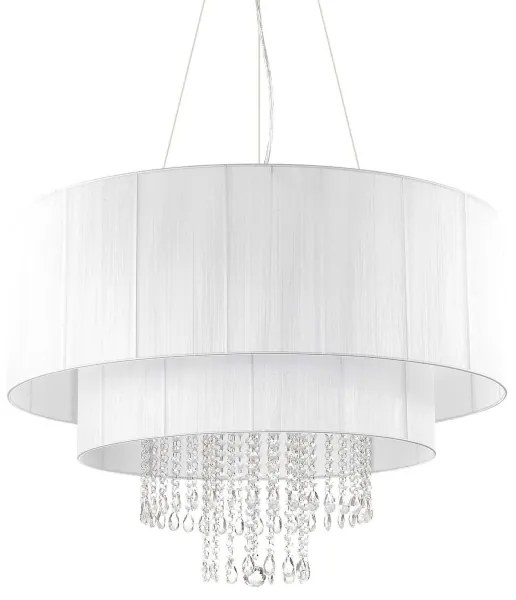 Ideal Lux - Krištáľový luster na lanku OPERA 10xE27/60W/230V pr. 90 cm biela