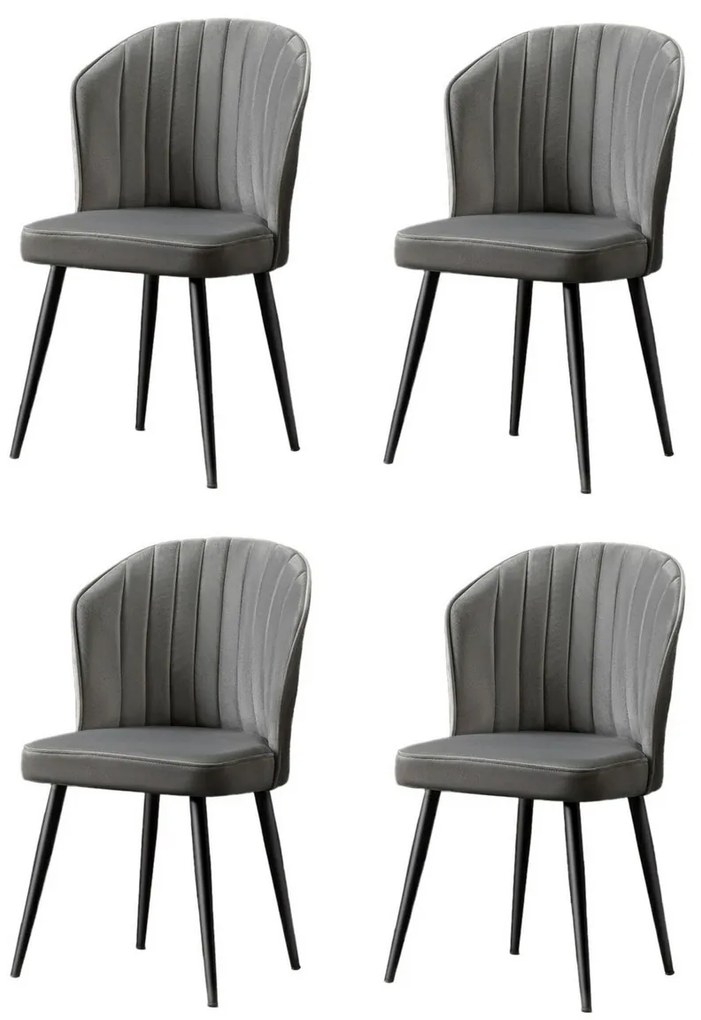 Súprava jedálenských stoličiek Rubi Grey, 4 ks