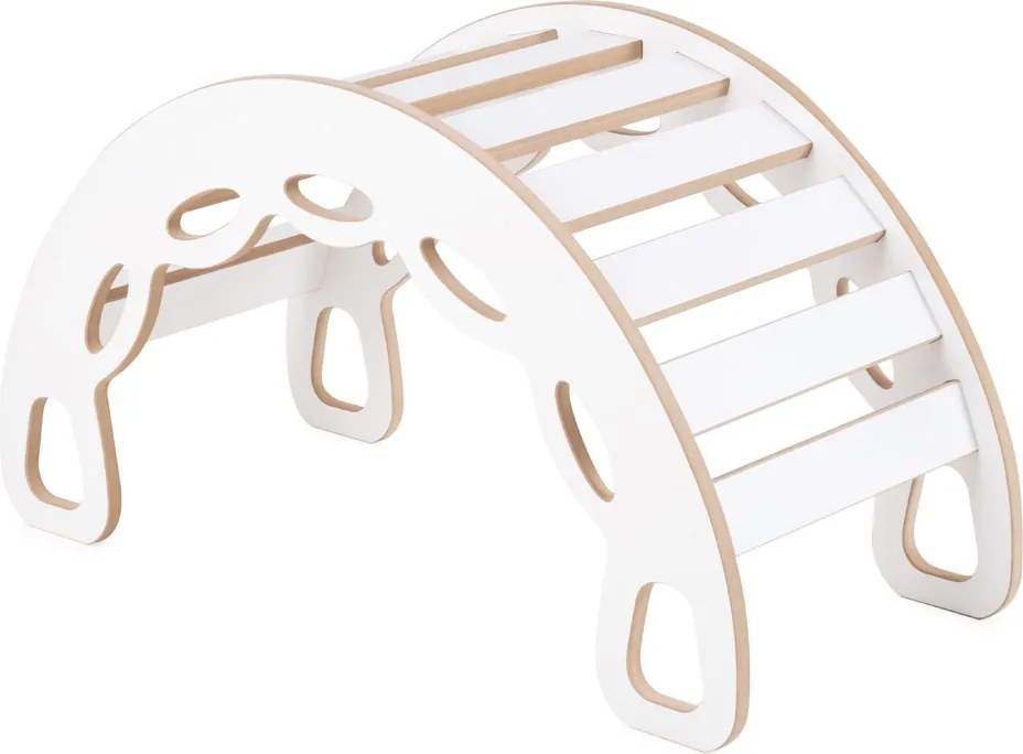 Multifunkčná detská súprava 4v1 – hojdačka, šmykľavka a vankúš sivá