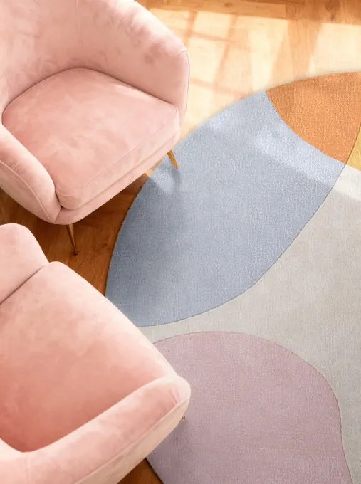 Koberec Ted Baker Hackney Clarissa ružový / zelený / béžový kruh