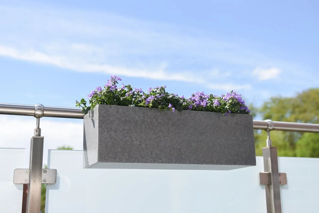 Balkónový hrantík BENNO, vláknocement, šírka 62 cm, sivý