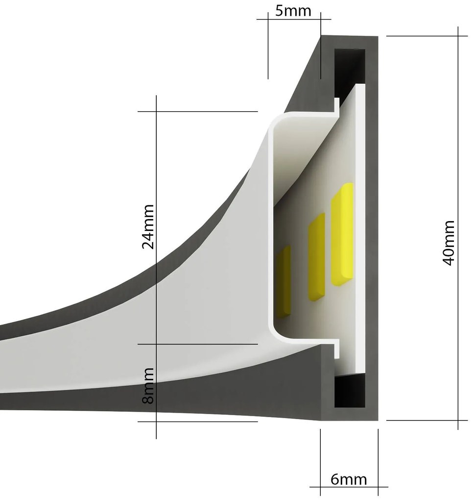 Stropné LED svietidlo Rio 110, 1x LED 70w, 3000k, g