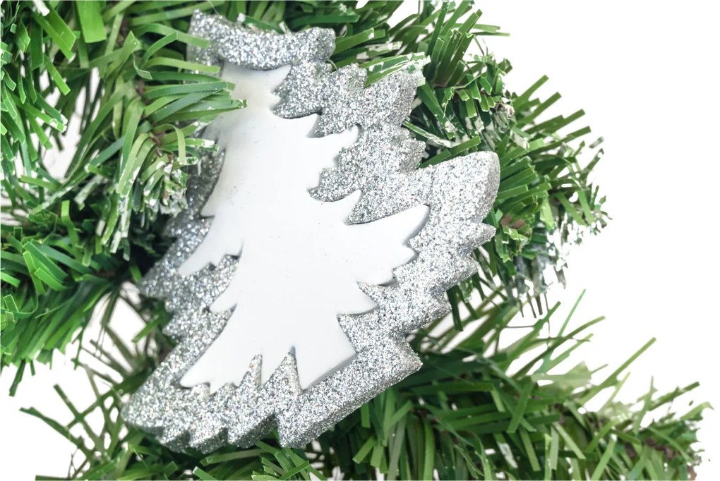 Bestent Vianočný veniec 40cm Silver
