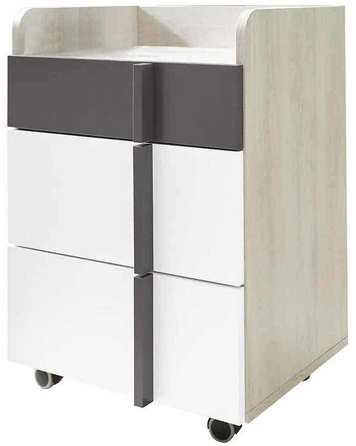 Zásuvkový diel pod stôl Remo RM11 dub wilton/biela/antracit