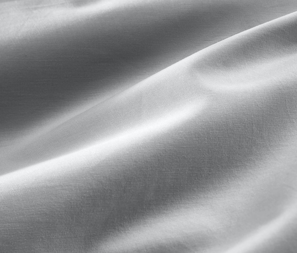 Posteľná bielizeň z bavlny a saténu, sivá, štandardná veľkosť