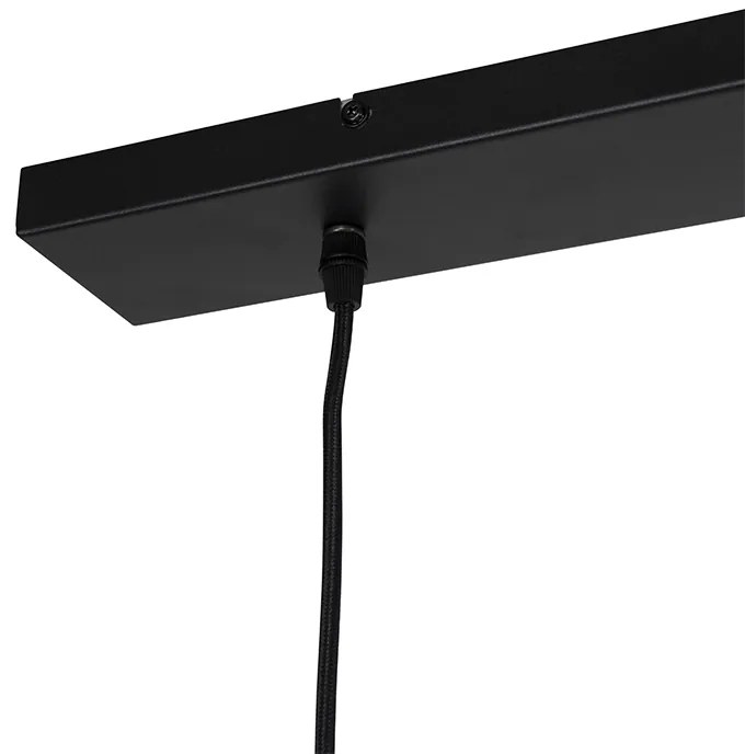 Priemyselné závesné svietidlo čierne so zlatom 2-svetlo - Magnax