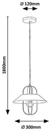 Rabalux - Luster na lanku 1xE27/40W/230V