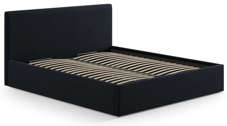 Tmavomodré čalúnené čelo postele 150,5x100 cm Remo – Micadoni