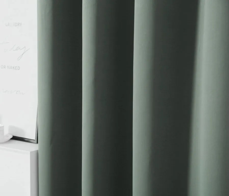Záves OXFORD 140x270 cm, sivozelený Zavesenie: Riasiaca páska