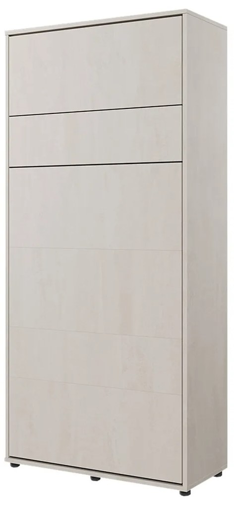 Sklápacia posteľ Concept Junior - vertikálna, Farby: Silk Flou, Osvetlenie: bez osvetlenia, Rozmer postele: 90x200