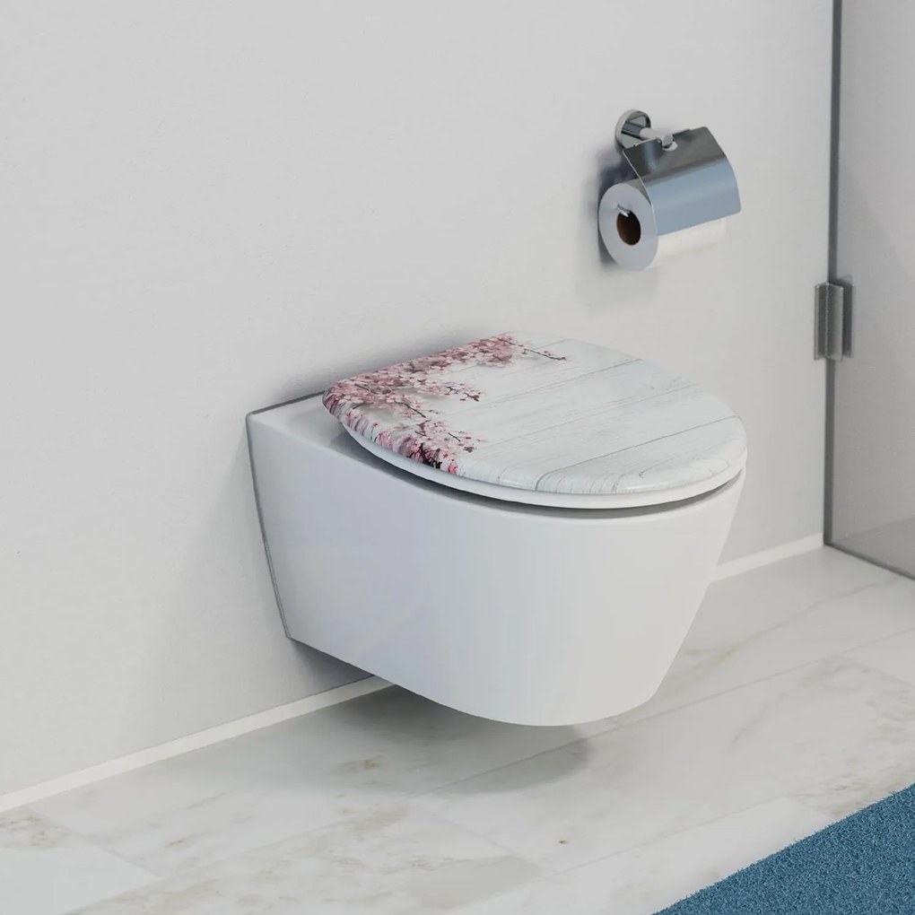 Eisl Sanitär WC sedadlo Duroplast Soft Close Flowers and Wood 82197