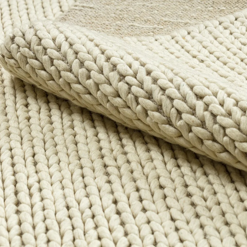 Dywany Łuszczów, Kusový koberec Tahar 99004B cream, 90x150, biela, obývacia izba