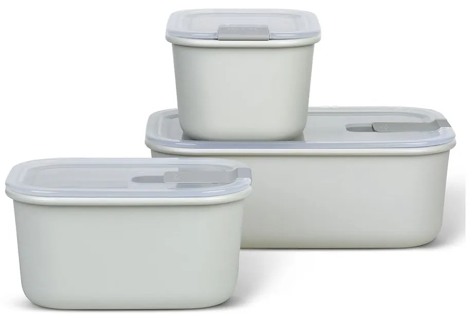 Potravinové škatuľky v súprave 3 ks Nordic white – Mepal