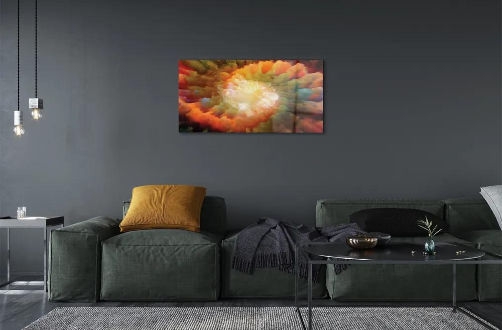 Sklenený obraz Abstraktné fraktálne vzory 100x50 cm